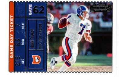 SHIP FREE 2022 * GAME DAY TICKET * JOHN ELWAY *P CONTENDERS * GDT - JEL *BRONCOS - Image 1 of 2