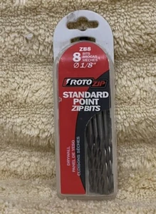 ROTO ZIP ZB8 DRYWALL STANDARD POINT ZIP BITS 1/8  3MM NEW - Picture 1 of 2