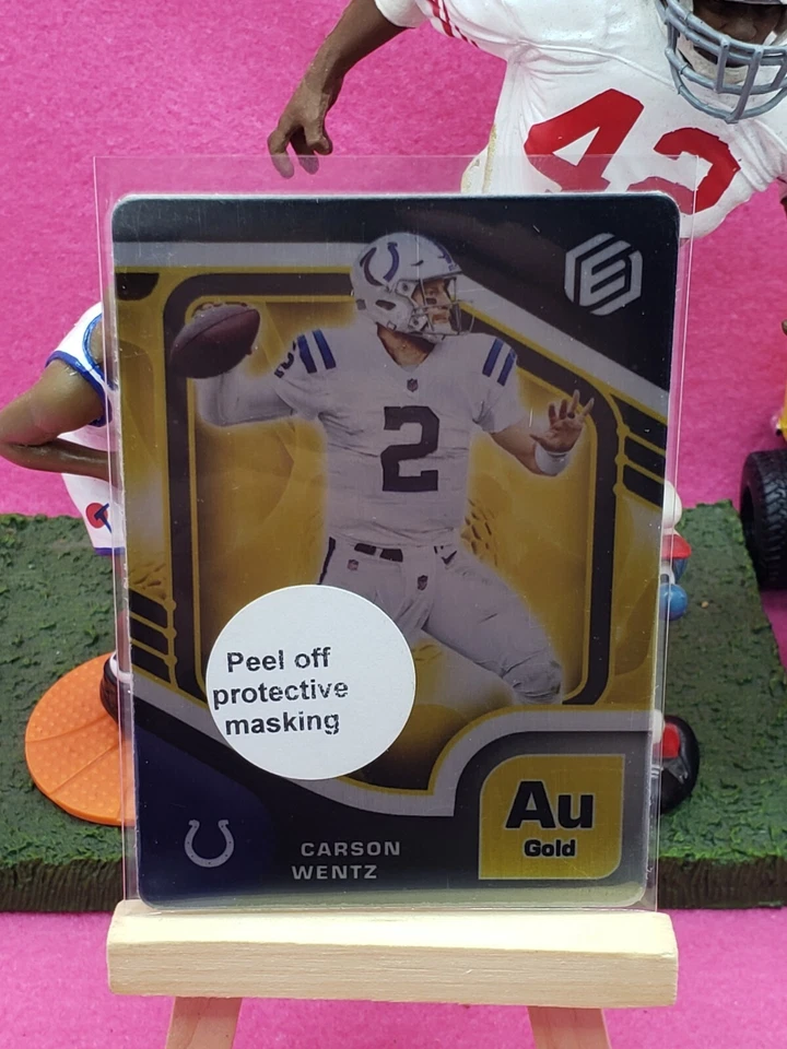 2021 Panini Elements Football AU Gold 210/250 Carson Wentz  - Image 1 of 2