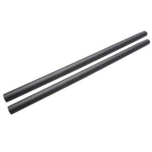 2 Piece 6mm x 4mm x 500mm Round Hollow Rod Twill Matte Real Carbon Fiber Tubes - Picture 1 of 7