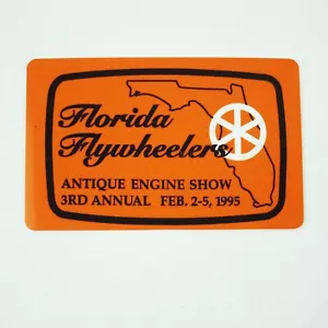 Florida Flywheelers Antique Engine Club 3rd Annual Show Pass Card Vintage 1995 - Bild 1 von 12