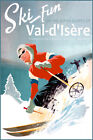 Ski Fun Val d'Isère France Affiche de Voyage Savoie Tarentaise Alpes Art Print 311