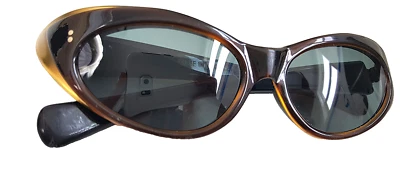 Gafas de sol MOD ojo de gato Francia pedrería pinup mujer marrón vintage años 50 Foto 1 de 4