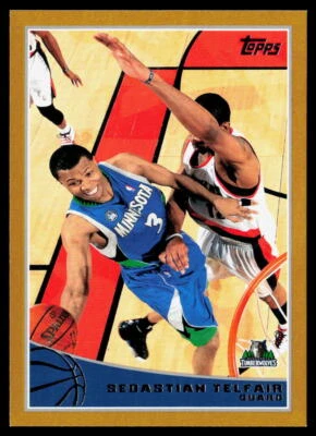 2009-10 Topps #170 Sebastian Telfair Gold #/2009 - Image 1 of 2