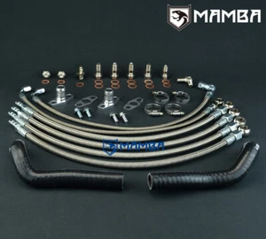 Kit de línea de agua de aceite turbo MAMBA para NISSAN 300ZX Z32 VG30DETT Garrett GT25R GT28R - Imagen 1 de 4
