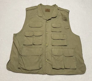 REDHEAD Hunting Fishing Vest Men's XL Olive Green Sleeveless TV798 100% Cotton - Picture 1 of 6