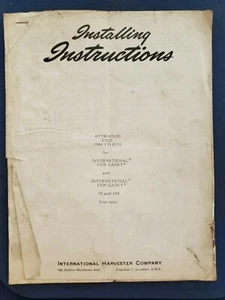 International Hydraulic Unit 386 135 R91 Installation Instructions H - Picture 1 of 6