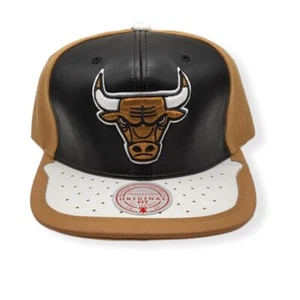 Mitchell & Ness Chicago Bulls Day One Black/Sand Adjustable Snapback Hat Cap - Picture 1 of 6