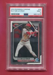 ELLY DE LA CRUZ CINCINNATI REDS 2024 BOWMAN CROME #42 PSA 9 - Picture 1 of 2