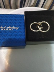 Sterling Silber Creolen - Bild 1 von 2