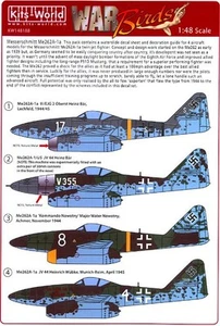 Kits World Decals 1/48 MESSERSCHMITT Me-262A-1A German Jet Fighter - Picture 1 of 3