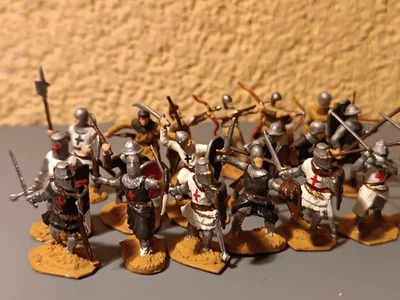 Figuren 1:72 Kreuzritter und Fussvolk  Top Bemalt A  - Bild 1 von 4