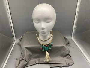 NWT Chico's Baubles & Beach Aqua Blue Chunky Fashion Necklace - Picture 1 of 8