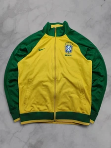 Vintage Y2K Nike Brasilien Trackjacket Größe M Herren Trainingsjacke Gelb Grün - Bild 1 von 5