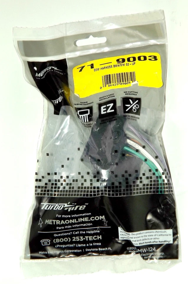 Metra Turbowire 原始设备制造商线束适用于大众宝马 2002 - 12 71 - 9003 — 第 1/3 张图片