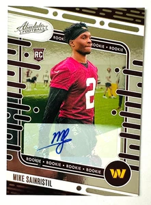 2024 Panini Absolute Mike Sainristil AUTO RC Commanders ¡Novato! - Imagen 1 de 3
