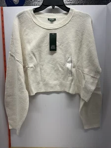 Wild Fable Women’s Cropped Long Sleeve Sweater XL Off-White – Read - Picture 1 of 6
