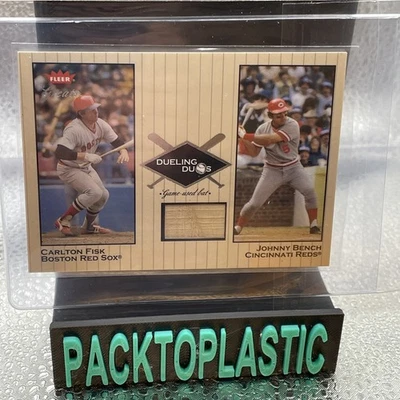 2002 Fleer Greats Dueling Duos  Fisk / Johnny Bench Game Used Bat #DD-CF1 B3 - Image 1 of 3