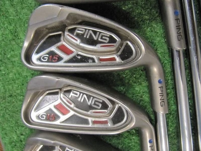 PING G15 BLUE DOT HIERROS 4-PW-UW-SW (9 hierros), PING AWT VARILLAS DE ACERO RÍGIDO FLEXIBLE Foto 1 de 4