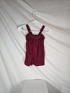 Abercrombie Kids Small Maroon Burgundy Bow Tank Top Babydoll Style Top Vintage - Picture 1 of 6