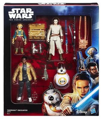 STAR WARS - Force Awakens Takodana Encounter 4 Action Figure Playset. Hasbro New - Image 1 of 3