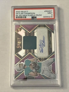 2022 Select Skylar Thompson Purple Prizm Rookie Patch Auto /49 Steelers RC - Picture 1 of 2