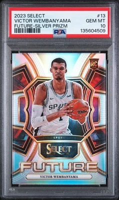 2023 PANINI SELECT - SELECT FUTURE SILVER PRIZM #13 VICTOR WEMBANYAMA PSA 10 - Image 1 of 2