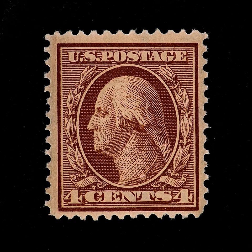 LSS США Scott #334 1908 4c оранжевый коричневый Вашингтон MNH VF OG (L02) - Изображение 1 из 2