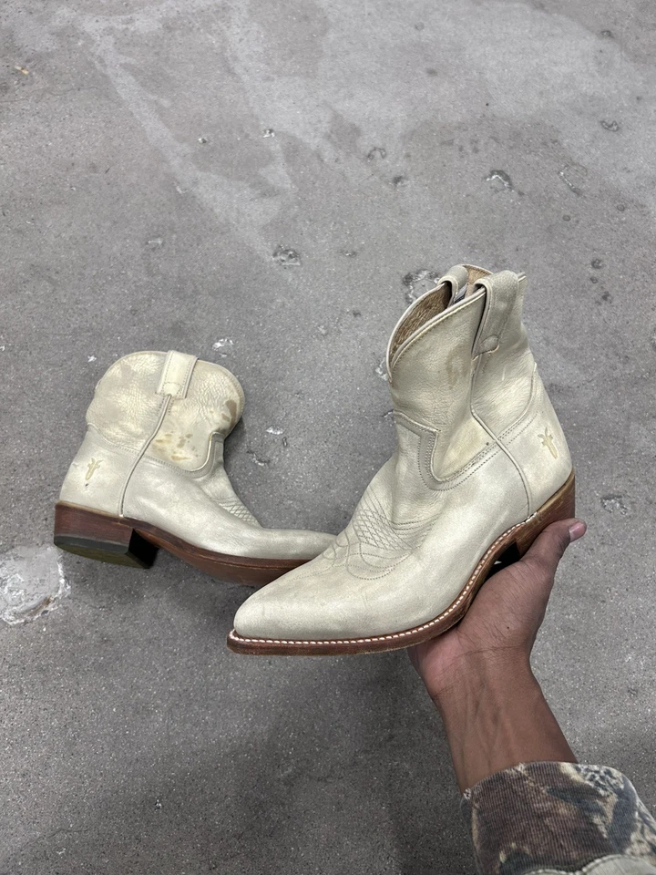 FRYE Botas 9 Cuero Taupe Billy Botas Cortas de Vaquero Para Mujer Hechas en México Foto 1 de 4