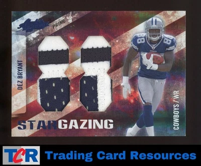 2010 Absolute #6 Dez Bryant Star Gazing Oversize Jersey Number Prime #/25 - Image 1 of 2