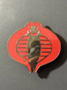 G.I. Joe Cobra Red and Black Logo Metal Enamel Belt Buckle - Picture 1 of 5