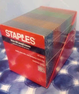 Staples 8 cm CD Jewel Cases, 25 in versiegelter Packung - Bild 1 von 2