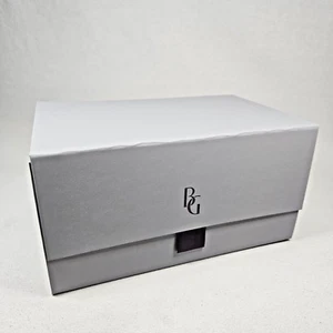 Bergdorf Goodman autentico logo lamina vuoto grigio/lavanda confezione regalo 5,75x9x4,75 - Foto 1 di 9