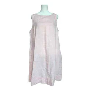 J Jill Love Leinen Damen Kleid M Pastell Rosa Ärmellos Etuikleid Leicht Luftig Frühling - Bild 1 von 11