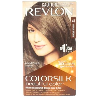 Revlon COLORSILK Permanent Hair Color | 41 Medium Brown 3D Gel High Definition - image 1 of 2