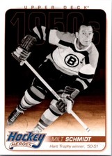 2011-12 Upper Deck Hockey Heroes 1950s / 1960s Milt Schmidt Boston Bruins #HH6