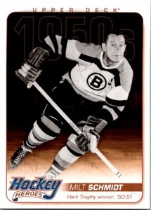 2011-12 Upper Deck Hockey Heroes 1950s / 1960s Milt Schmidt Boston Bruins #HH6