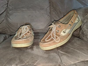Sperry Top-Sider Laguna Linen Boat Shoes, Women Size 6M 2 - Picture 1 of 12