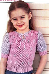COOL & Casual Little Girl's Summer Sweater/Crochet Pattern INSTRUCTIONS ONLY - Picture 1 of 1