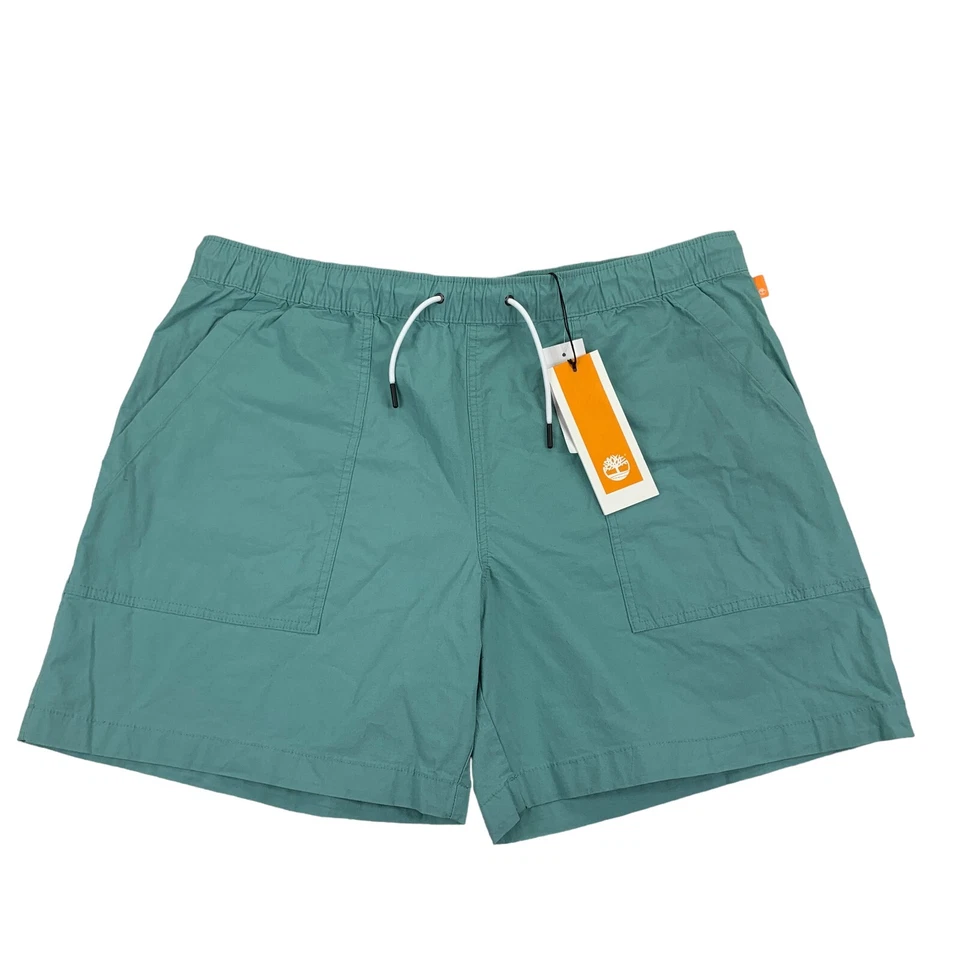 Timberland Mens Progressive Utility Drawstring Chino Shorts Light Turquoise XL