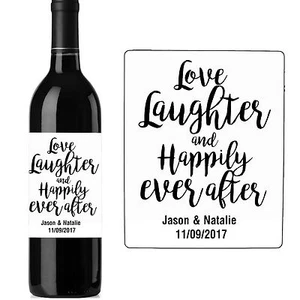 130MM X 100MM PERSONALISED WEDDING WINE BOTTLE LABEL STICKERS TABLES PARTY - Picture 1 of 1