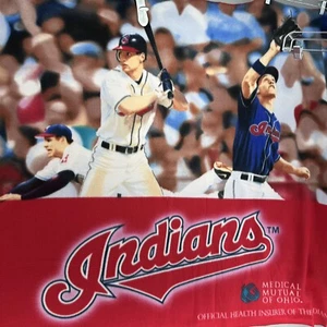 Manta polar de béisbol 2008 Cleveland Indians Grady Sizemore MLB 56x50 Y2K - Imagen 1 de 6