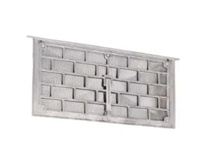 Master Flow Grill Style 16 in. x 8 in. Mill Aluminum Foundation Vent Pack of 12 - Picture 1 of 5