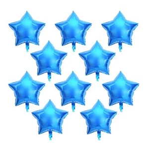 MOUMOUTEN 10 Pack Reusable Aluminum Foil Star Balloons Automatically Sealed M... - Picture 1 of 9