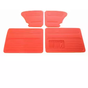Red Door Panel Set 4pcs Faux Leather for VW Beetle Kafer Cox 1967–197 - Picture 1 of 4