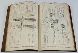 Libro de piezas Caterpillar 29 127 controles de cable trasero doble tambor decoración antigua 1963 de colección - Imagen 1 de 4