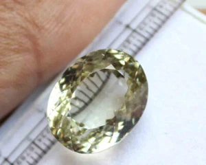 Natürlicher loser Edelstein oval facettierter Schliff grüner Amethyst 20,60 ct 14*17,5 mm - Bild 1 von 5