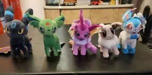 Pokemon Pocket Monsters Shiny Eeveelutions Plush Set 6in Japan - Picture 1 of 7