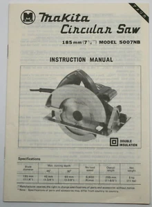 Makita Kreissäge Bedienungsanleitung Modell 5001NB und Makita Kataloge Broschüre - Bild 1 von 5