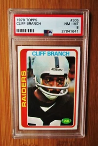 1978 Topps #305 CLIFF BRANCH Oakland Raiders - PSA 8 - Picture 1 of 1